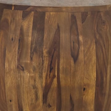 Sidebord Wohnling Massivt sheeshamtræ, landlig stil - varm mørkebrun - Møbler - Borde - Aflastningsbord - Lampebord