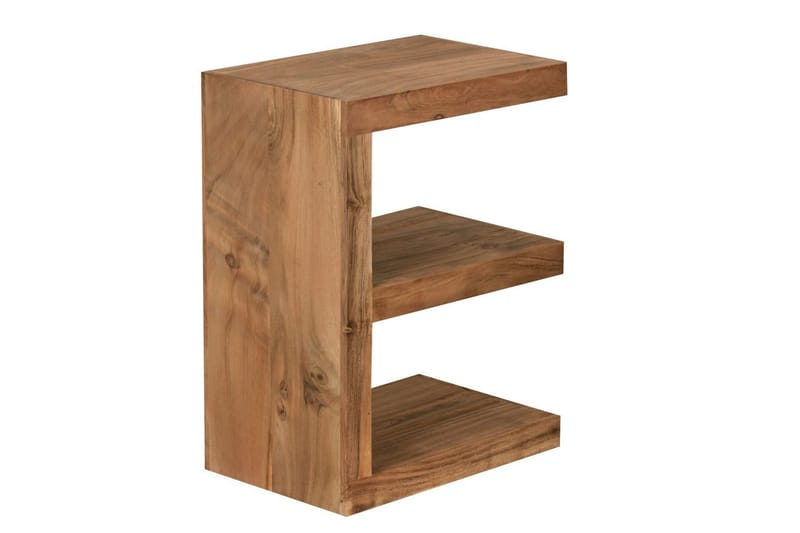 Sidebord Wohnling Massivt træ, E terning, landstil Akacietræ - Akacietræ - Møbler - Borde - Aflastningsbord - Lampebord