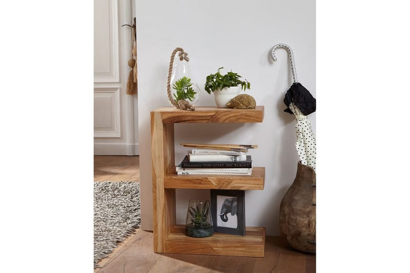 Sidebord Wohnling Massivt træ, E terning, landstil Akacietræ - Akacietræ - Møbler - Borde - Aflastningsbord - Lampebord