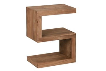 Sidebord Wohnling Massivt træ, S terning, landstil Akacietræ - Akacietræ - Møbler - Borde - Aflastningsbord - Lampebord