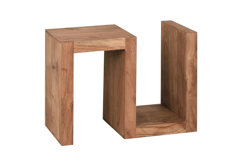 Sidebord Wohnling Massivt træ, S terning, landstil Akacietræ - Akacietræ - Møbler - Borde - Aflastningsbord - Lampebord