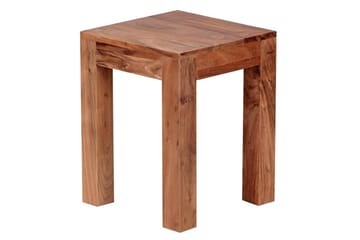 Sidebord Wohnling massivt træ 35x35cm med træben, landlig stil Akacietræ - Akacietræ - Møbler - Borde - Aflastningsbord - Lampebord