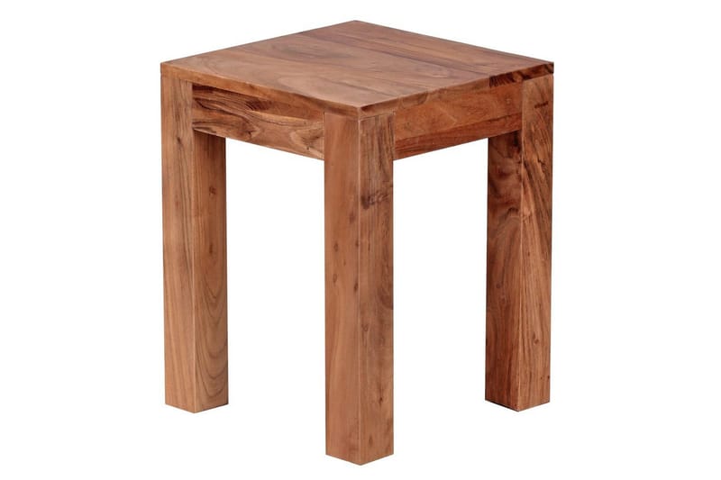Sidebord Wohnling massivt træ 35x35cm med træben, landlig stil Akacietræ - Akacietræ - Møbler - Borde - Aflastningsbord - Lampebord