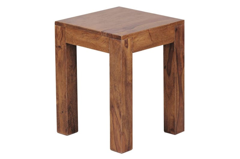 Sidebord Wohnling massivt træ 35x35cm med træben, landlig stil Rose træ - Rose træ - Møbler - Borde - Aflastningsbord - Lampebord