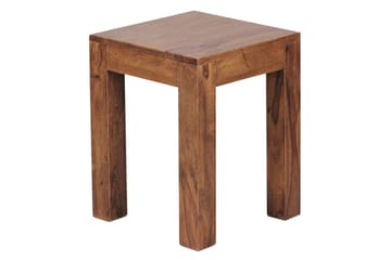 Sidebord Wohnling massivt træ 35x35cm med træben, landlig stil Rose træ - Rose træ - Møbler - Borde - Aflastningsbord - Lampebord