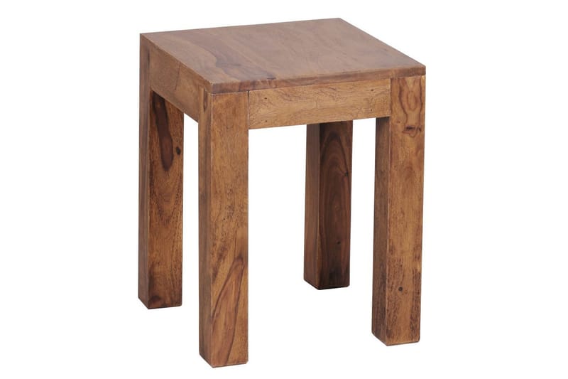 Sidebord Wohnling massivt træ 35x35cm med træben, landlig stil Rose træ - Rose træ - Møbler - Borde - Aflastningsbord - Lampebord