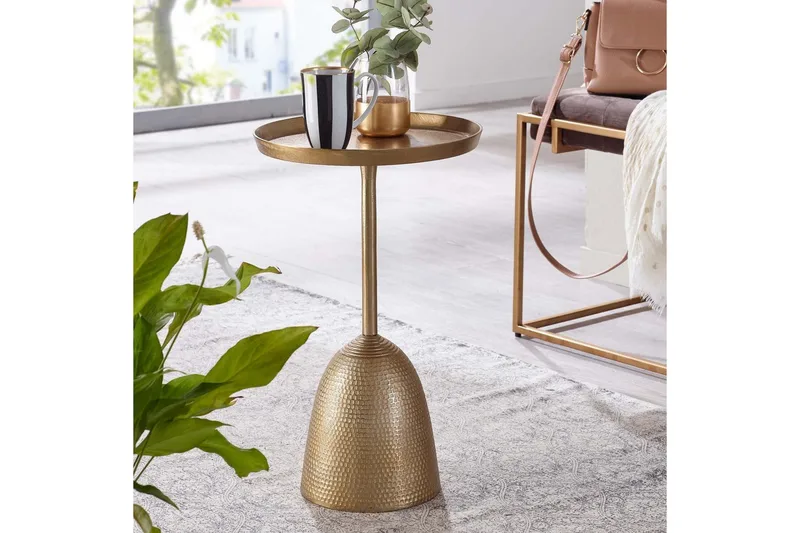 Sidebord Wohnling Metall Rund 33 cm Design Base Moderne - Møbler - Borde - Aflastningsbord - Lampebord