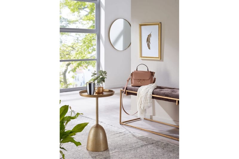 Sidebord Wohnling Metall Rund 33 cm Design Base Moderne - Møbler - Borde - Aflastningsbord - Lampebord