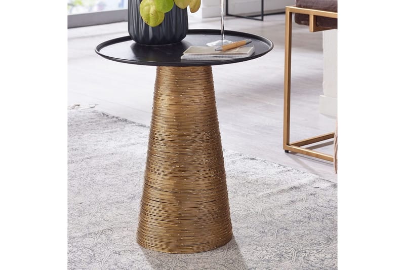 Sidebord Wohnling Metall Rund 40 cm Bakkeoptik Bordplade Moderne - Møbler - Borde - Aflastningsbord - Lampebord