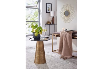 Sidebord Wohnling Metall Rund 40 cm Bakkeoptik Bordplade Moderne - Møbler - Borde - Aflastningsbord - Lampebord