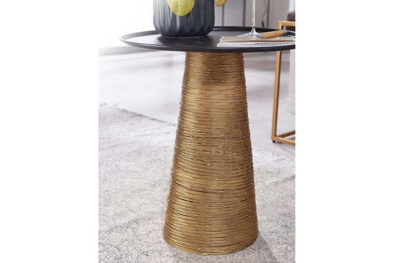 Sidebord Wohnling Metall Rund 40 cm Bakkeoptik Bordplade Moderne - Møbler - Borde - Aflastningsbord - Lampebord