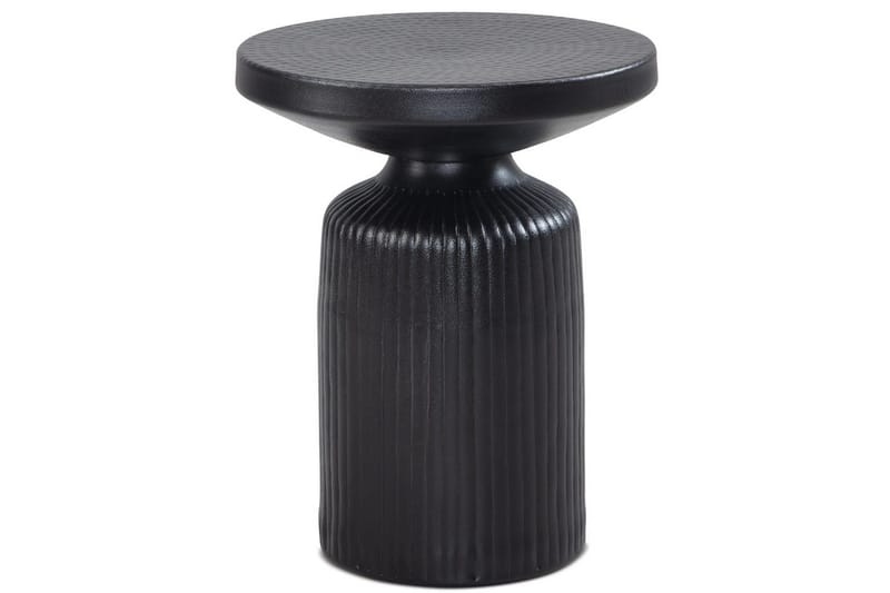 Sidebord Wohnling Metall Rund 40 cm Sort Hamret Udseende Industriel, undefined