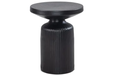 Sidebord Wohnling Metall Rund 40 cm Sort Hamret Udseende Industriel - Møbler - Borde - Aflastningsbord - Lampebord
