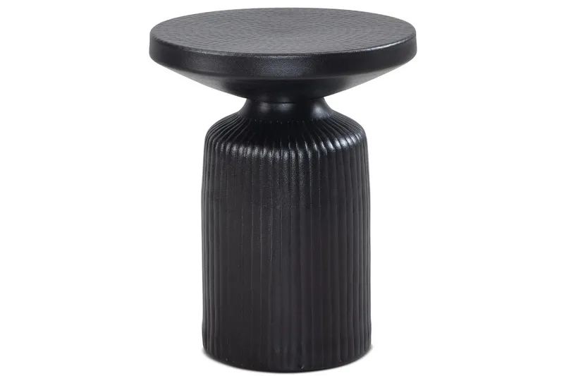 Sidebord Wohnling Metall Rund 40 cm Sort Hamret Udseende Industriel, undefined