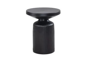 Sidebord Wohnling Metall Rund 40 cm Sort Hamret Udseende Industriel - Møbler - Borde - Aflastningsbord - Lampebord