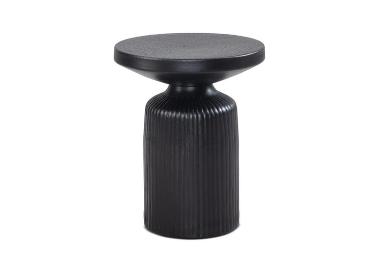 Sidebord Wohnling Metall Rund 40 cm Sort Hamret Udseende Industriel - Møbler - Borde - Aflastningsbord - Lampebord