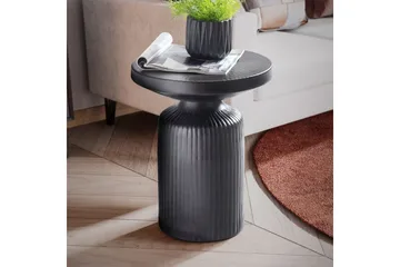 Sidebord Wohnling Metall Rund 40 cm Sort Hamret Udseende Industriel - Møbler - Borde - Aflastningsbord - Lampebord