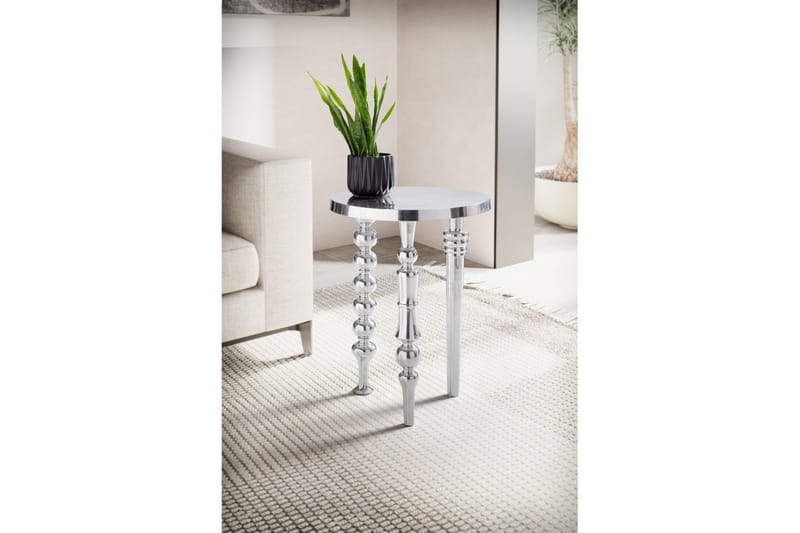 Sidebord Wohnling Metall Rund 44 cm med 3 Forskellige Ben Moderne - Møbler - Borde - Aflastningsbord - Lampebord