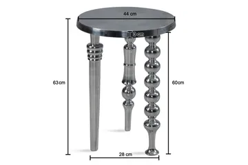 Sidebord Wohnling Metall Rund 44 cm med 3 Forskellige Ben Moderne - Møbler - Borde - Aflastningsbord - Lampebord