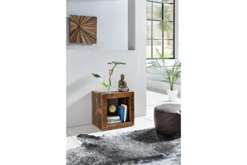 Sidebord Wohnling Solidt genbrugstræ Kolkutta kube industriel - Møbler - Borde - Aflastningsbord - Lampebord