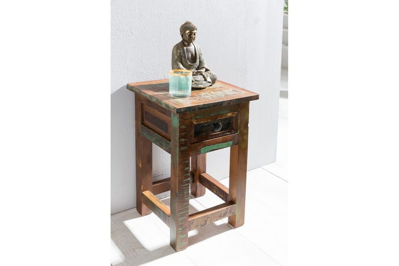 Sidebord Wohnling Solidt genbrugstræ Kolkutta skuffe industriel - Møbler - Borde - Aflastningsbord - Lampebord