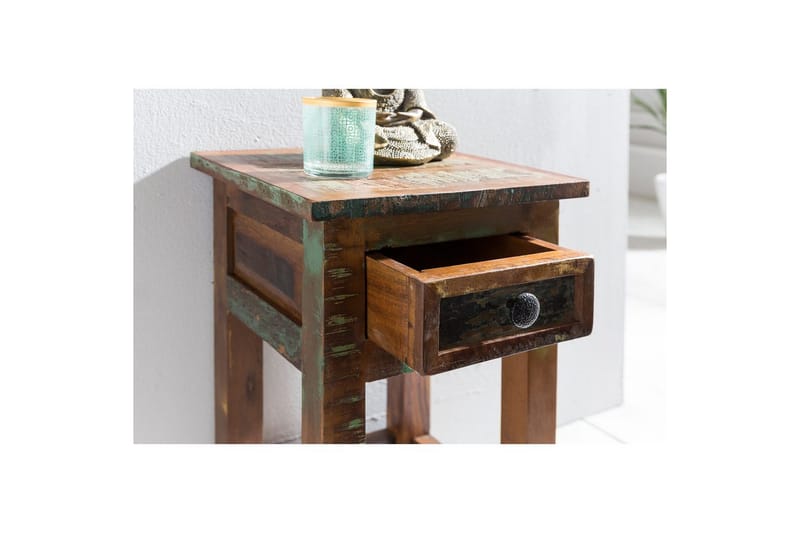 Sidebord Wohnling Solidt genbrugstræ Kolkutta skuffe industriel - Møbler - Borde - Aflastningsbord - Lampebord