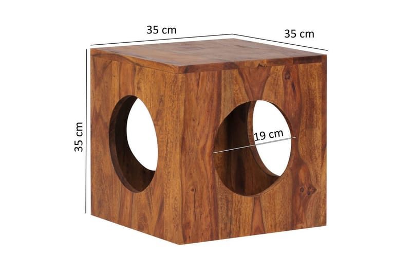 Sidebord Wohnling Solidt træ kubelagringsplads landlig stil - Møbler - Borde - Aflastningsbord - Lampebord