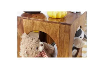 Sidebord Wohnling Solidt træ kubelagringsplads landlig stil - Møbler - Borde - Aflastningsbord - Lampebord