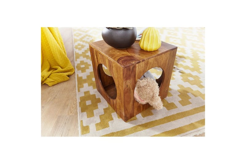 Sidebord Wohnling Solidt træ kubelagringsplads landlig stil - Møbler - Borde - Aflastningsbord - Lampebord