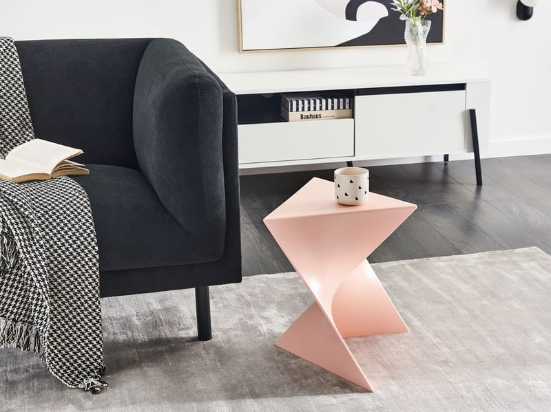 Sidebord Pecos 40x40 cm - Pastelrosa - Møbler - Borde - Aflastningsbord - Lampebord