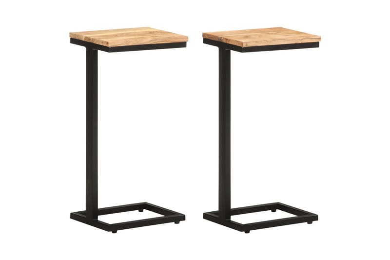 sideborde 2 stk. 31,5x24,5x64,5 cm massivt akacietræ - Brun - Møbler - Borde - Aflastningsbord - Lampebord