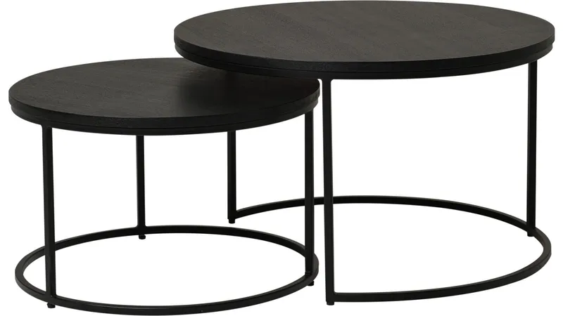 Sidebordsæt Kapelvej Rund 60 cm, Sort