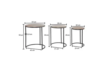 Sidobord & lampbord Wohnling Guld, Svart - Møbler - Borde - Aflastningsbord - Indskudsborde