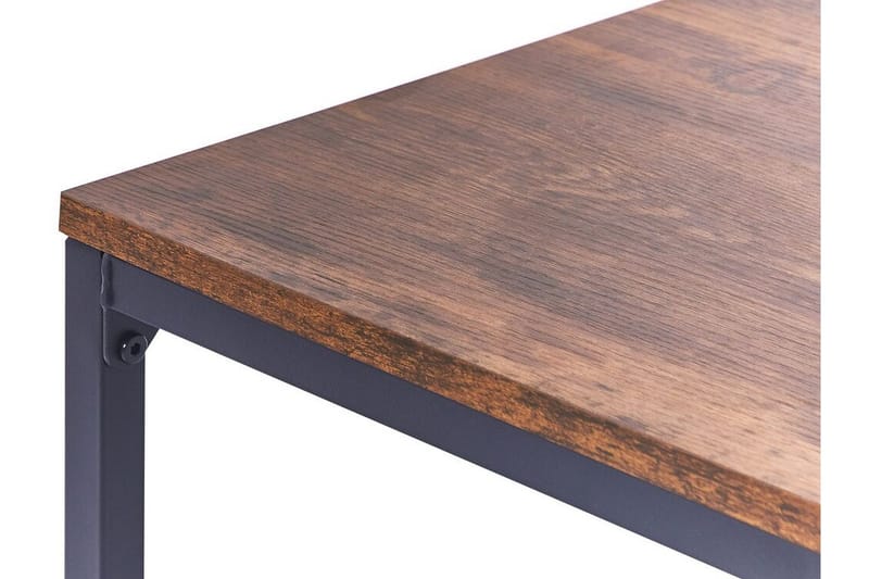 Sidobord mörkt trä med svart KENNER Black||Dark wood - Møbler - Borde - Aflastningsbord - Lampebord