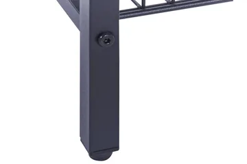 Sidobord mörkt trä med svart KENNER Black||Dark wood - Møbler - Borde - Aflastningsbord - Lampebord