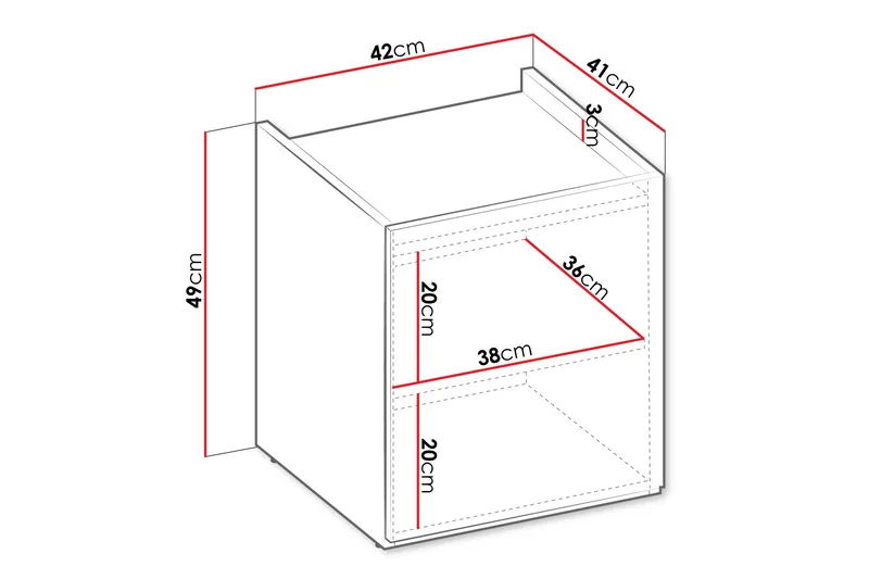 Sigmana Natbord 42 cm - Brun - Møbler - Borde - Aflastningsbord - Sengebord