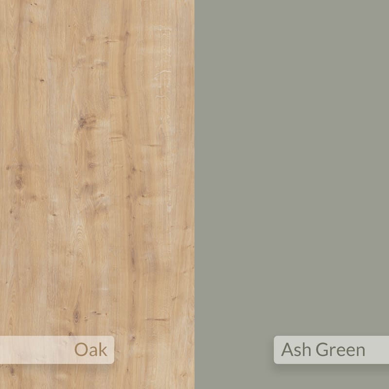 Silena Sengebord 40 cm - Ash Green og Sapphire Oak - Møbler - Borde - Aflastningsbord - Sengebord
