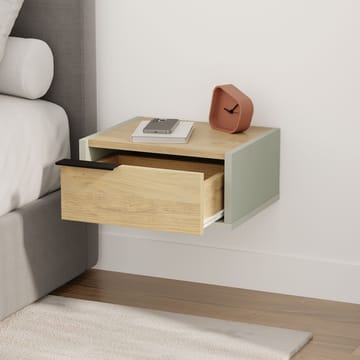 Silena Sengebord 40 cm - Ash Green og Sapphire Oak - Møbler - Borde - Aflastningsbord - Sengebord