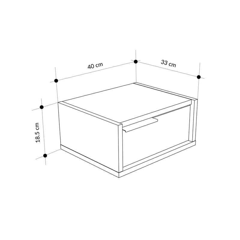 Silena Sengebord 40 cm - Black Wood og Oud - Møbler - Borde - Aflastningsbord - Sengebord