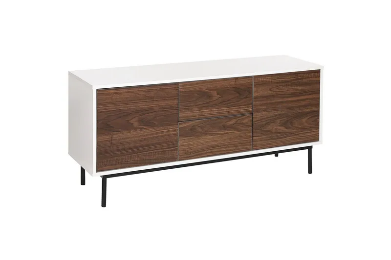 Skænk Okland Hvid, mørkt træ, Hvid, mørkt træ