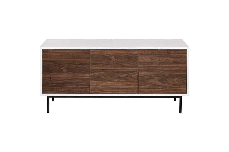 Skænk Okland Hvid, mørkt træ - Hvid, mørkt træ - Opbevaring - Opbevaringsmøbler - Skænke & sideboards
