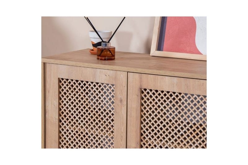 Skænk Velin Hvid / Eg - Hvid / Eg - Opbevaring - Opbevaringsmøbler - Skænke & sideboards