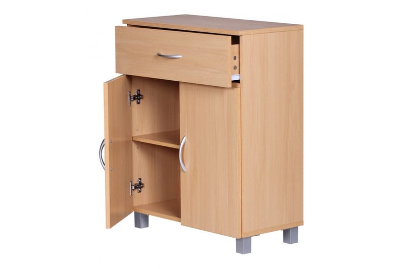 Skænk Wohnling Folieret spånplade 60 x 75 cm 2 døre 1 skuffe moderne stil - Møbler - Borde - Aflastningsbord - Entrébord
