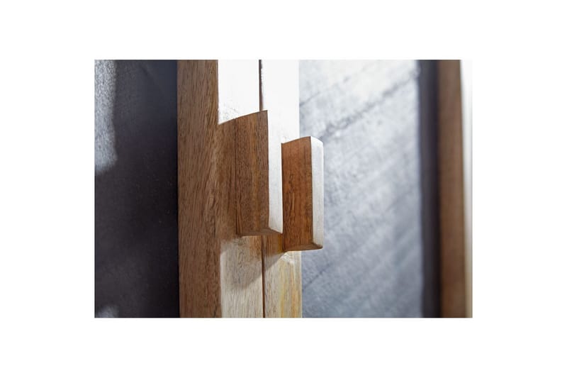 Skænk Wohnling Massivt træ 80 cm 3D-kant stenoptik front 2 døre moderne - Møbler - Borde - Aflastningsbord - Entrébord