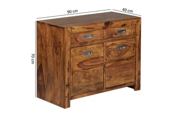 Skænk Wohnling Massivt træ 90 cm 2 døre 2 skuffer landhus - Opbevaring - Opbevaringsmøbler - Skænke & sideboards