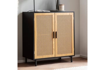 Skænk Wohnling Melaminbelagt MDF 80 cm 2 døre med wienervæv moderne - Opbevaring - Opbevaringsmøbler - Skænke & sideboards