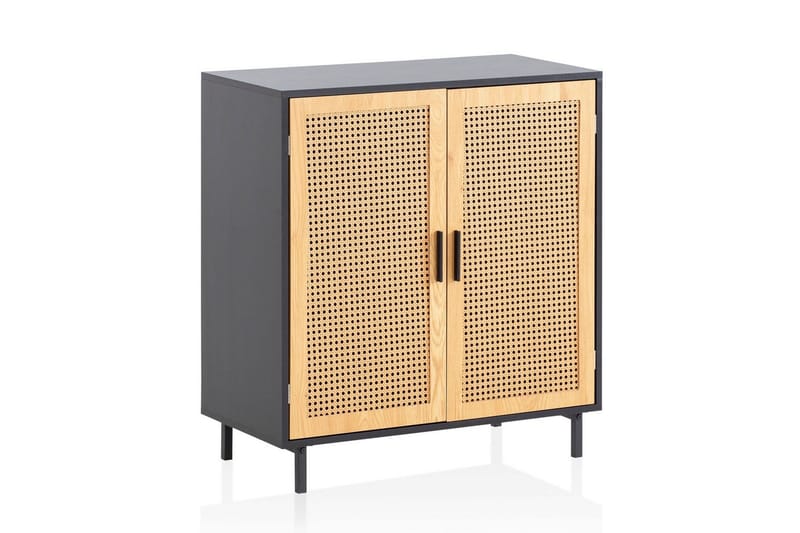 Skænk Wohnling Melaminbelagt MDF 80 cm 2 døre med wienervæv moderne - Møbler - Borde - Aflastningsbord - Entrébord