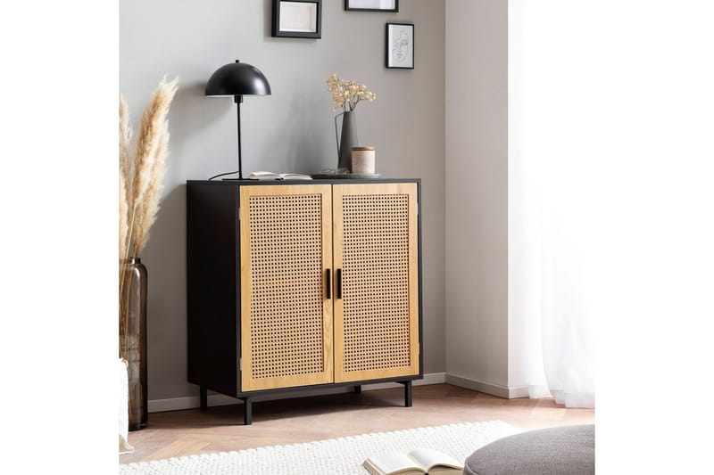 Skænk Wohnling Melaminbelagt MDF 80 cm 2 døre med wienervæv moderne - Møbler - Borde - Aflastningsbord - Entrébord