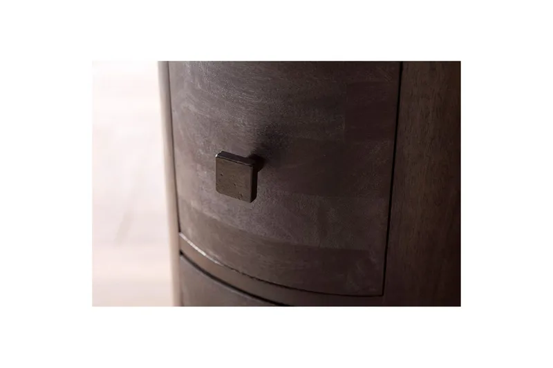 Skænk Wohnling Rund Massivt Træ Landstil Sort, 4 skuffer - Sort, 4 skuffer - Møbler - Borde - Aflastningsbord - Entrébord