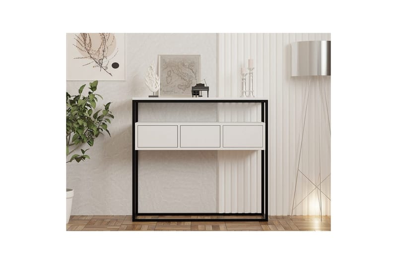 Skinke konsolbord 100 cm - Hvid - Møbler - Borde - Aflastningsbord - Entrébord